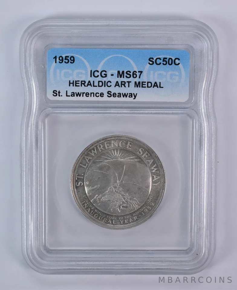 1959 So Called Half Dollar St Lawrence Seaway MS67 ICG