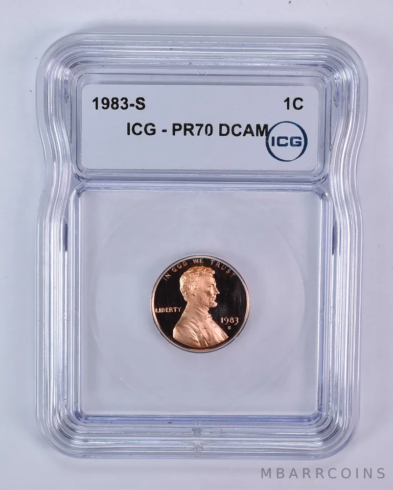 1983-S Lincoln Memorial Cent PR70 DCAM ICG