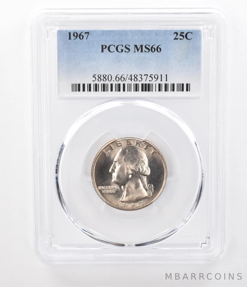 1967 Washington Quarter MS66 PCGS Beautifully Toned a7296