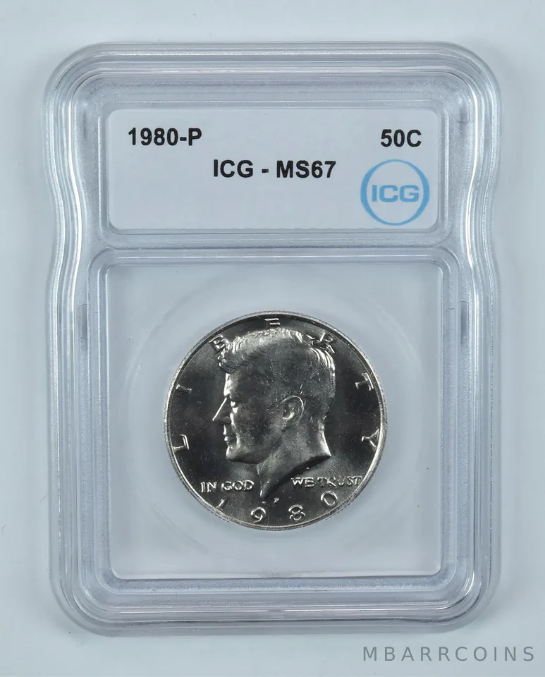 1980-P Kennedy Half Dollar MS67 ICG