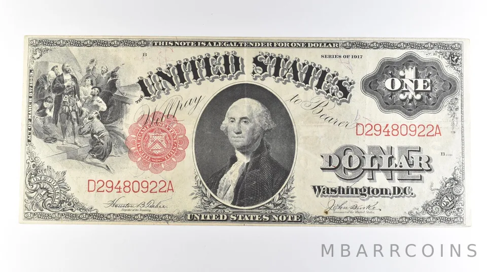 1917 $1 Legal Tender Large Note Red Seal FR#36 *0610