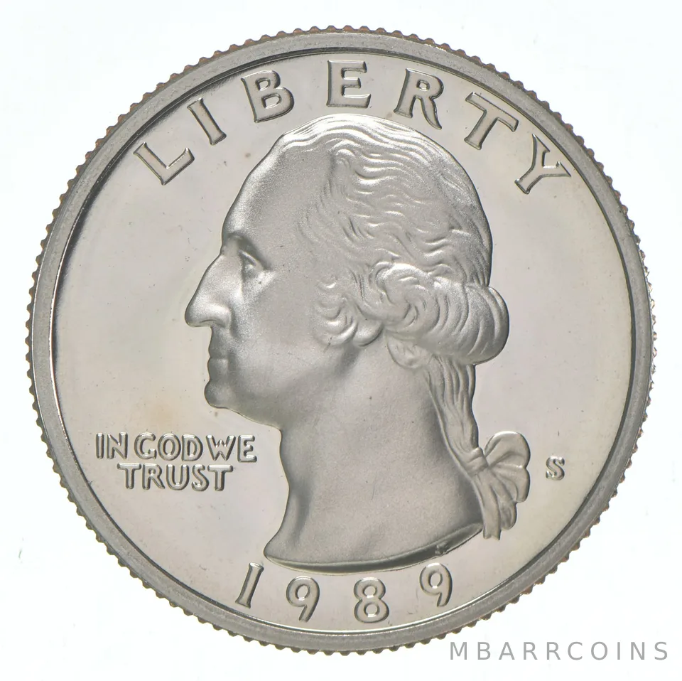1989-S Washington Quarter CLAD Proof