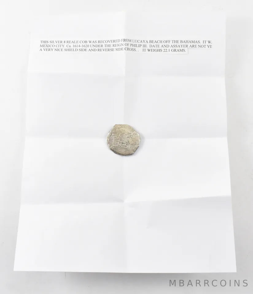 (1614-1620) Mexico 8 Reales Shipwreck Salvage *9075