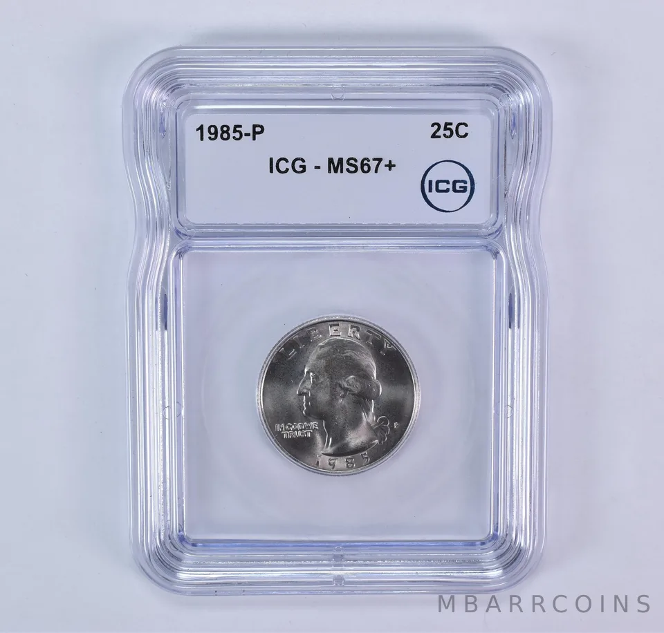 1985-P Washington Quarter MS67+ ICG