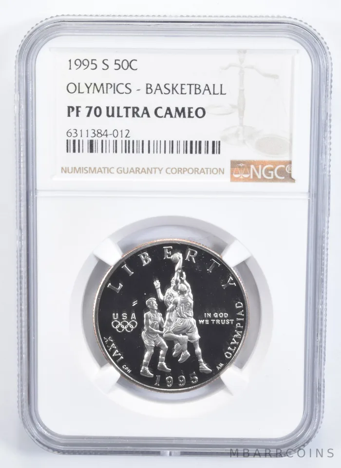 1995-S Olympic Basketball Commemorative Half Dollar PF70 UCAM NGC