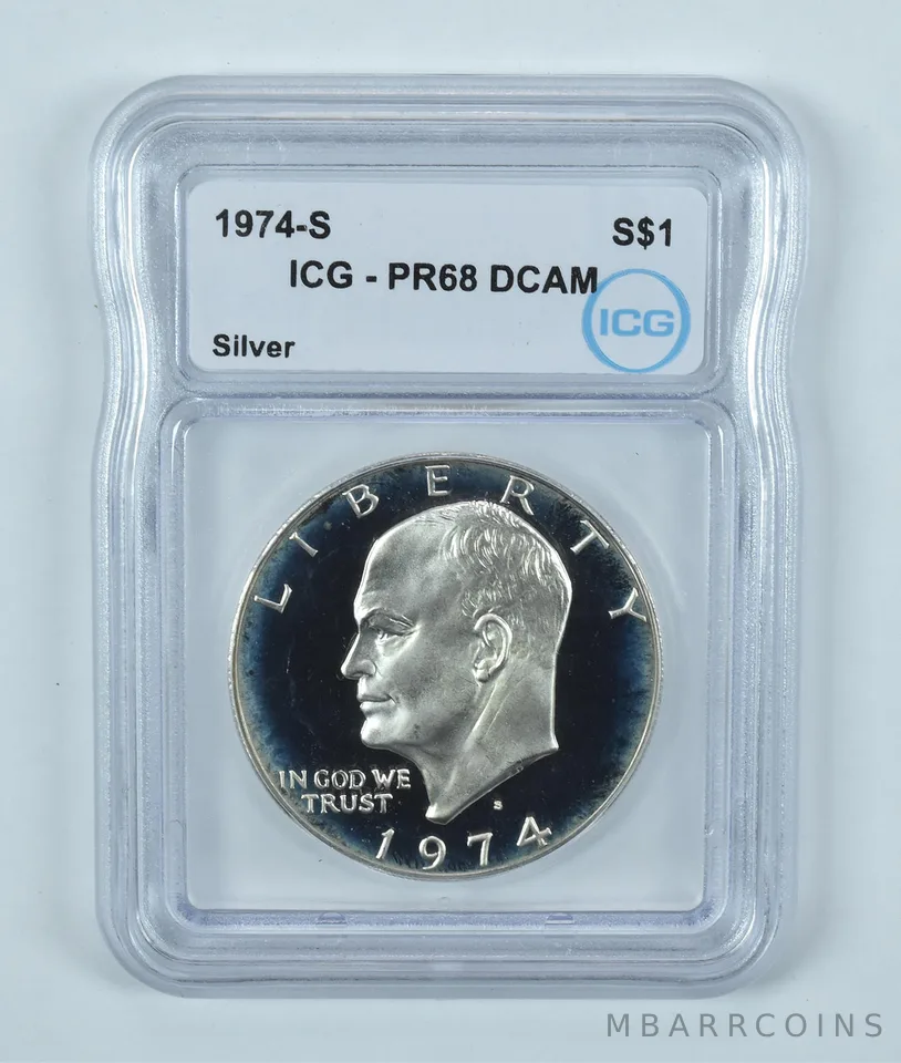 1974-S Eisenhower $1 Silver PR68 DCAM ICG