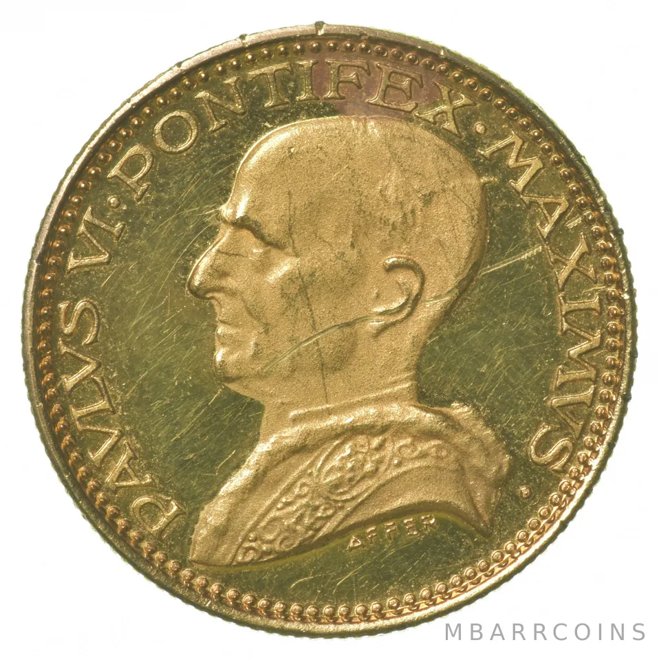 1965 Paulus VI Vatican City Gold Coin .1475 AGW a6665