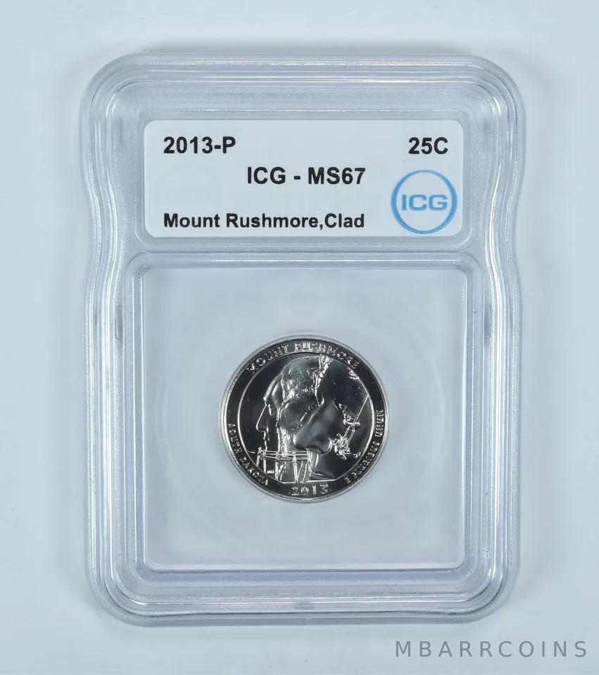 2013-P Washington Quarter ATB Mount Rushmore CLAD MS67 ICG