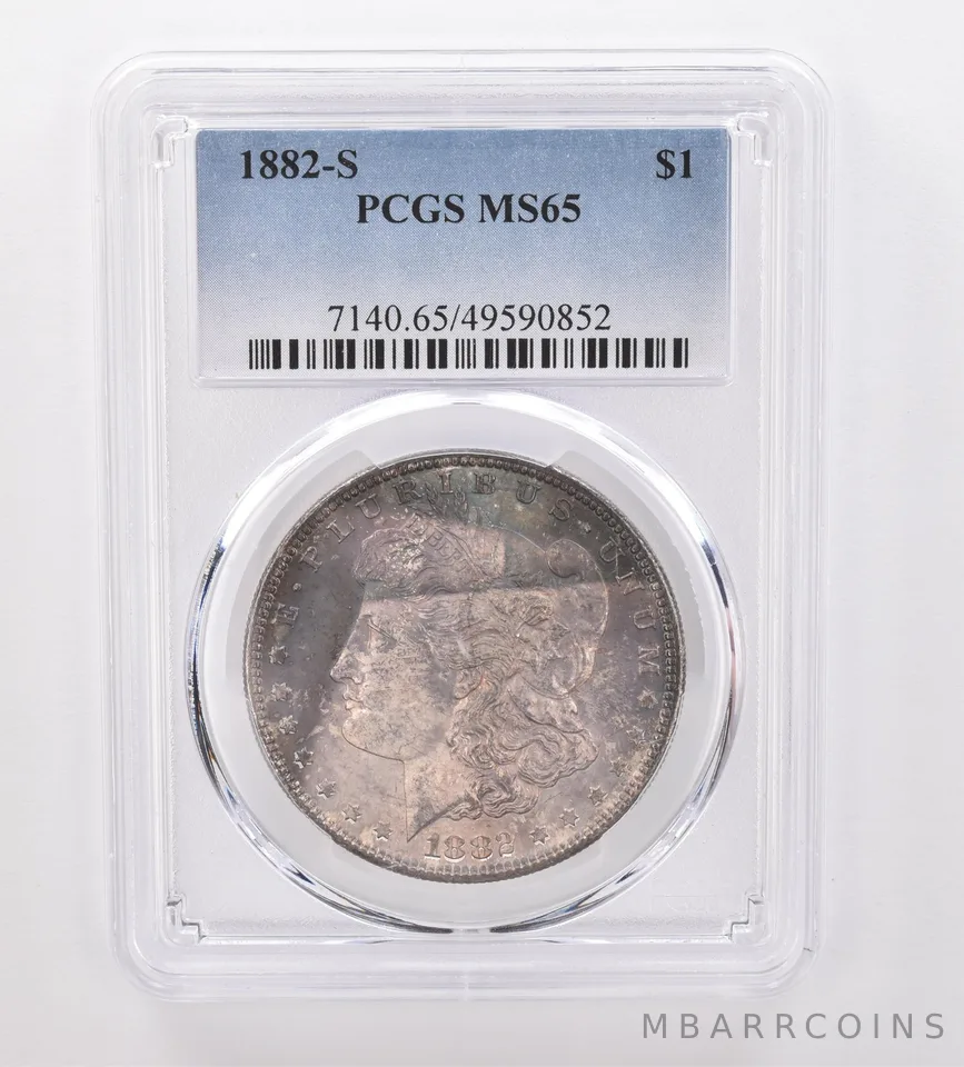 1882-S Morgan Silver Dollar MS65 PCGS Beautiful Tone *9943