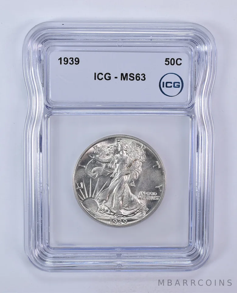 1939 Walking Liberty Half Dollar MS63 ICG