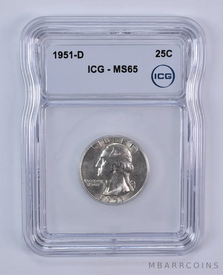 1951-D Washington Quarter MS65 ICG