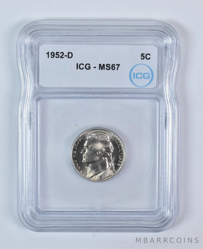 1952-D Jefferson Nickel MS67 ICG