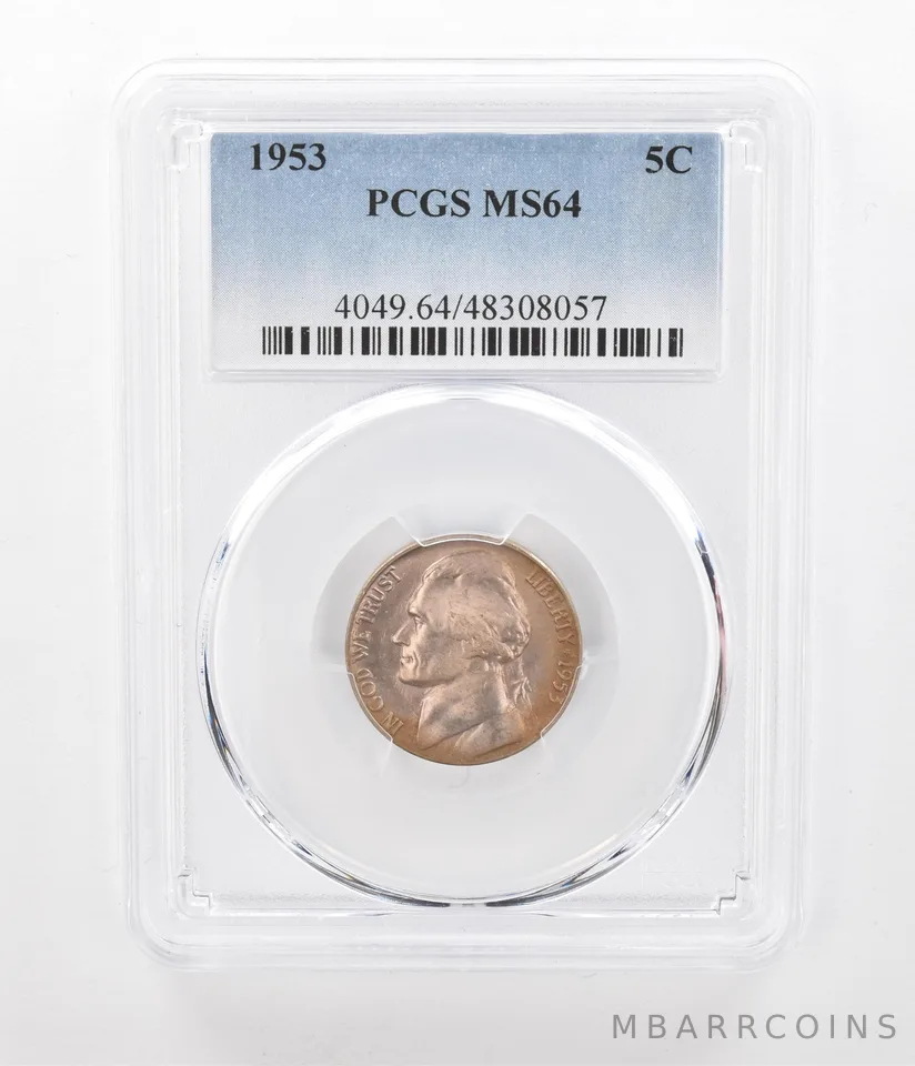 1953 Jefferson Nickel MS64 PCGS Beautiful Tone *2398
