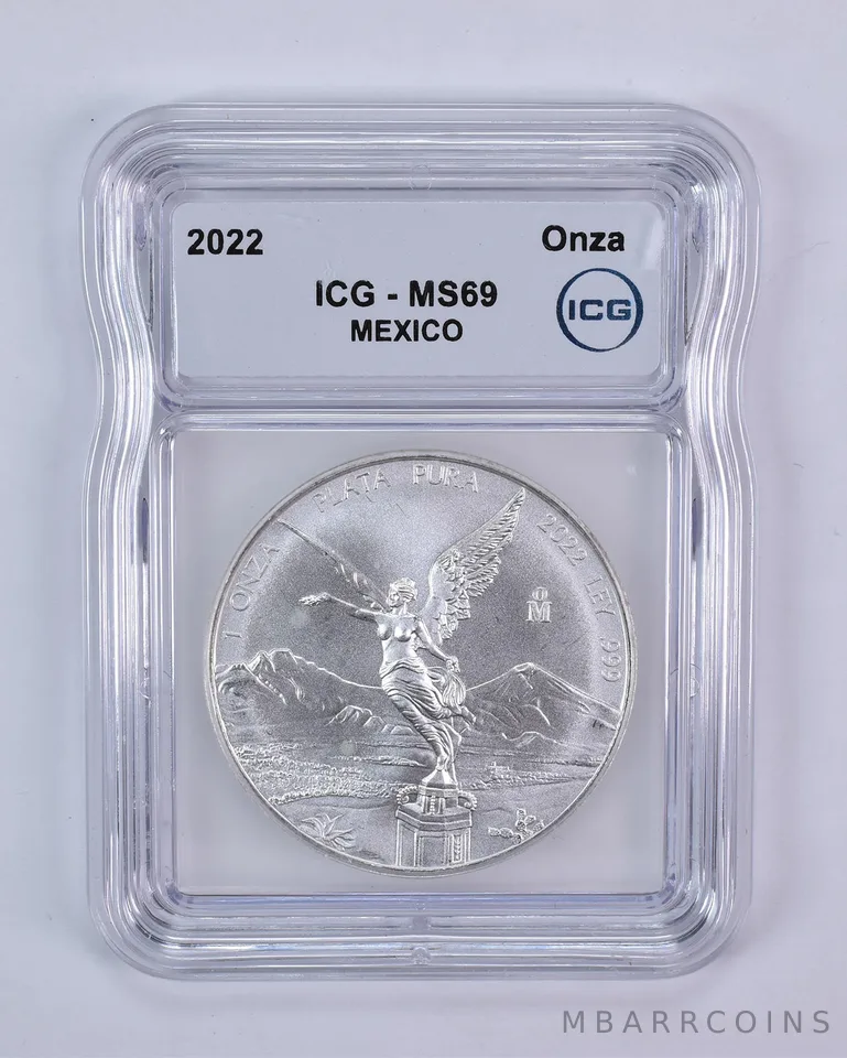2022 Mo Mexico 1 Onza Silver Libertad MS69 ICG