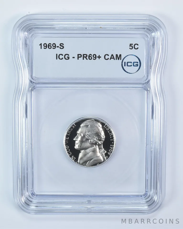 1969-S Jefferson Nickel PR69+ CAM ICG
