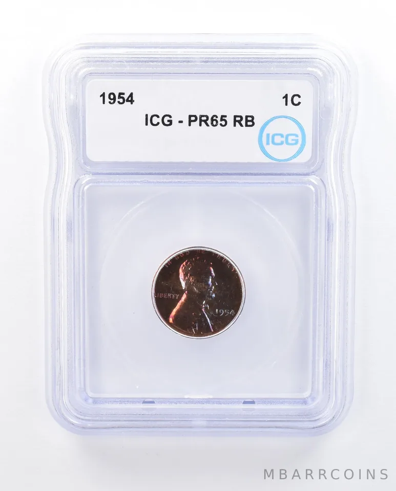 1954 Lincoln Wheat Cent PR65 RB ICG Beautiful Tone Proof *4690
