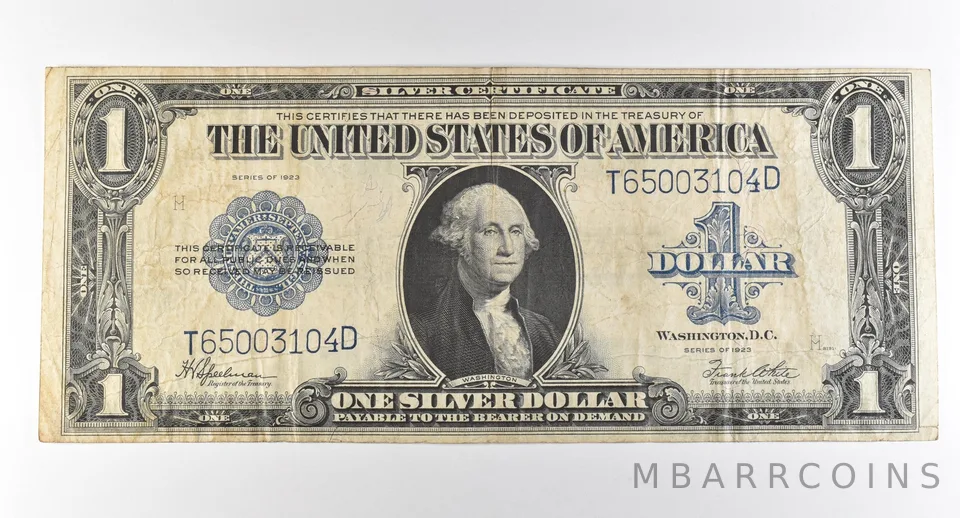 1923 $1 Silver Certificate Large Note Blue Seal *2912