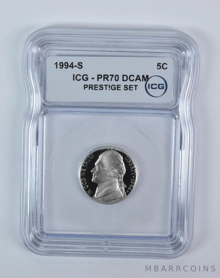1994-S Jefferson Nickel Prestige Set PR70 DCAM ICG