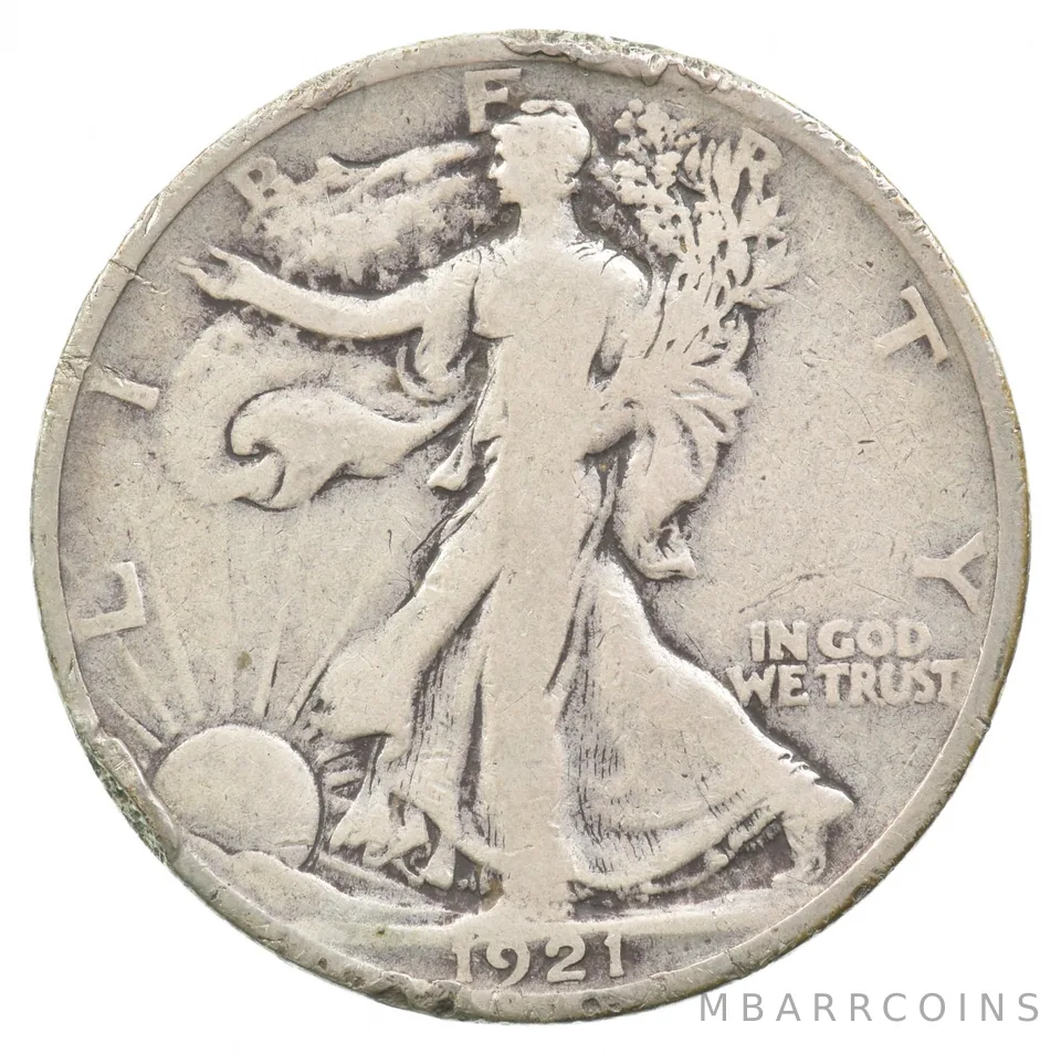 1921 Walking Liberty Half Dollar a1871