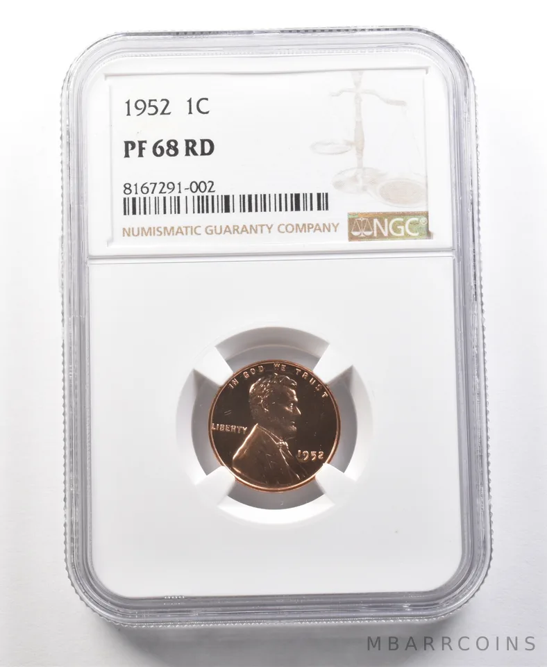 1952 Lincoln Wheat Cent PF68 RD NGC *1124