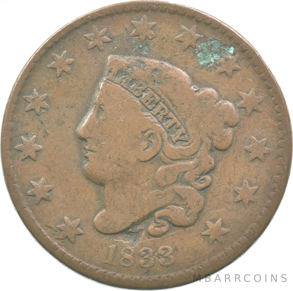 1833 Matron Head Large Cent *8173