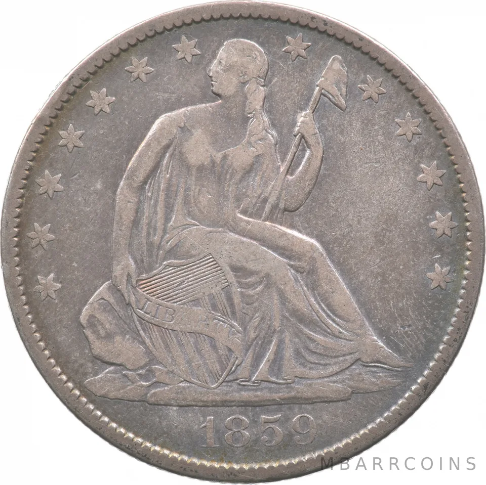 1859-O Seated Liberty Half Dollar a4821