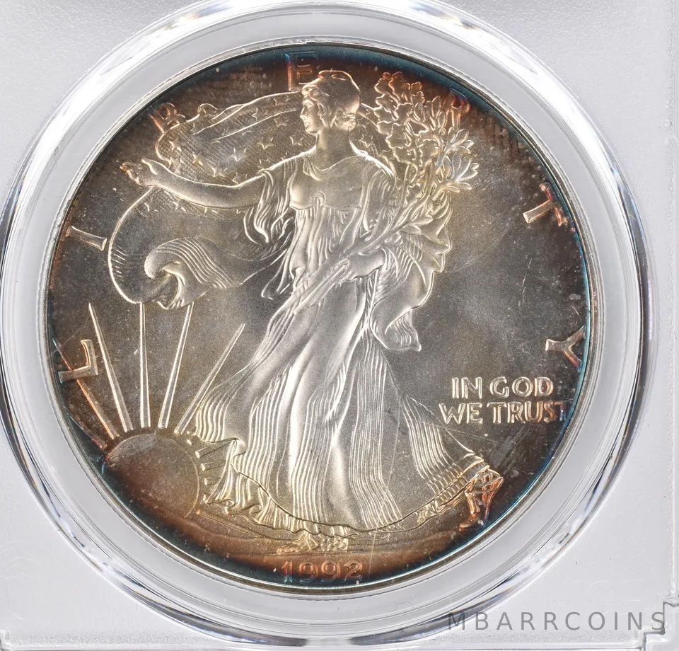 1992 American Silver Eagle MS69 PCGS Beautiful Tone *1141