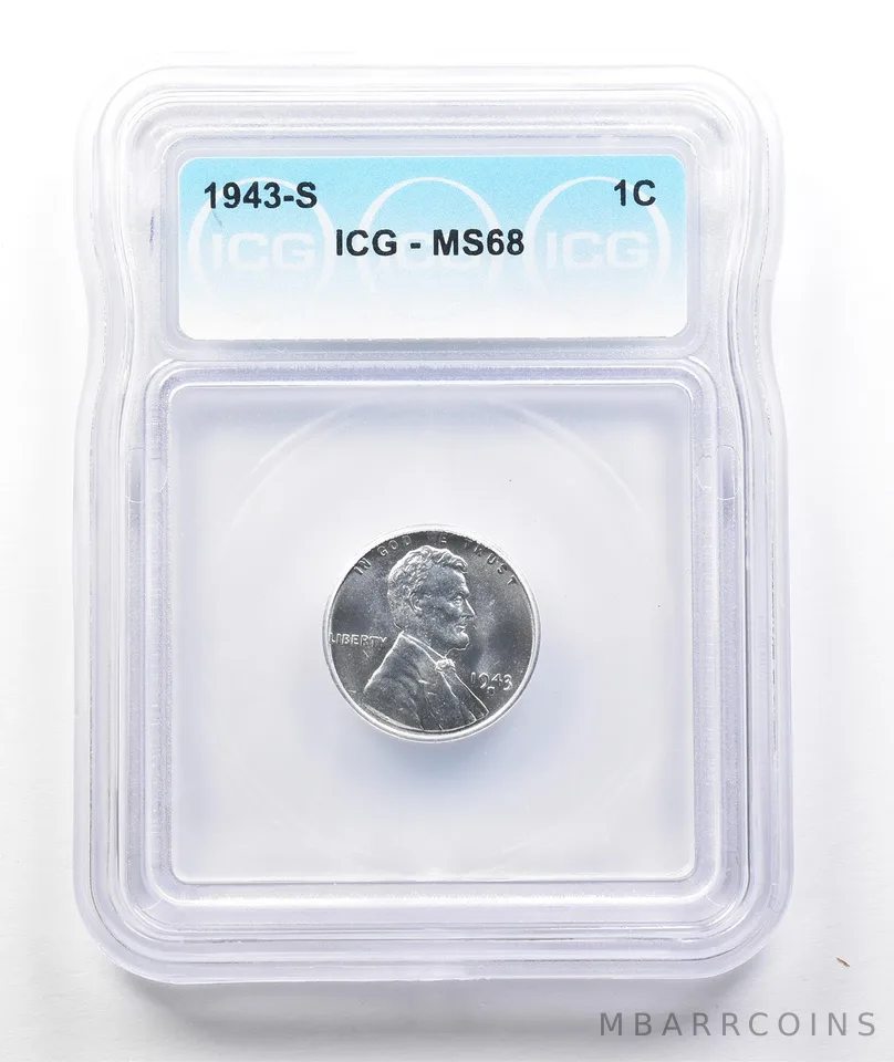 1943-S Lincoln Wheat Cent MS68 ICG *2875