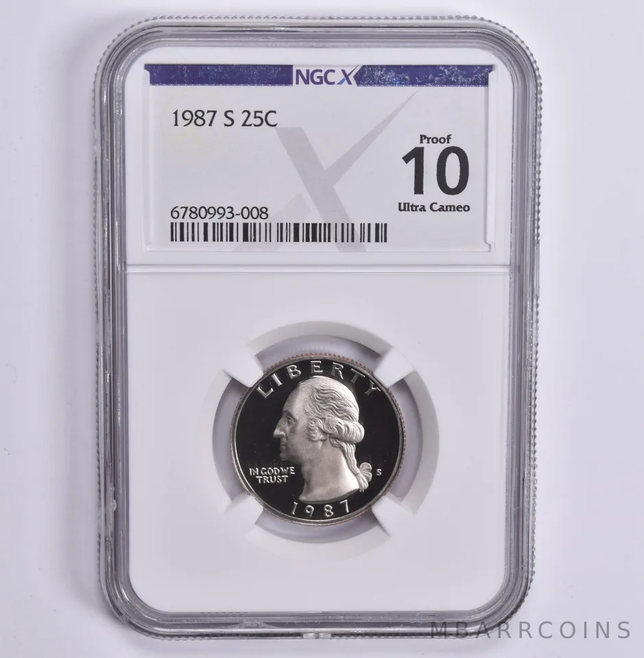 1987-S Washington Quarter Proof 10 UCAM NGC X NGCX