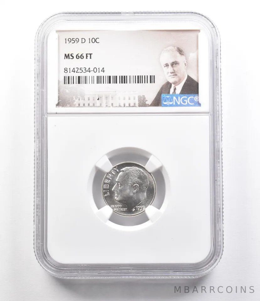 1959-D Roosevelt Dime MS66 FT NGC FS-502 *2597