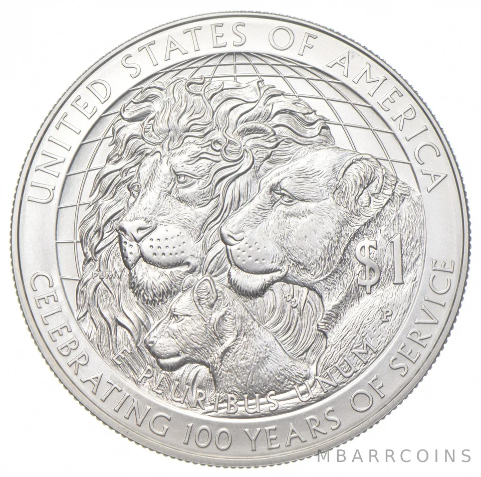 2017-P Unc Lions Club Commemorative Silver Dollar $1