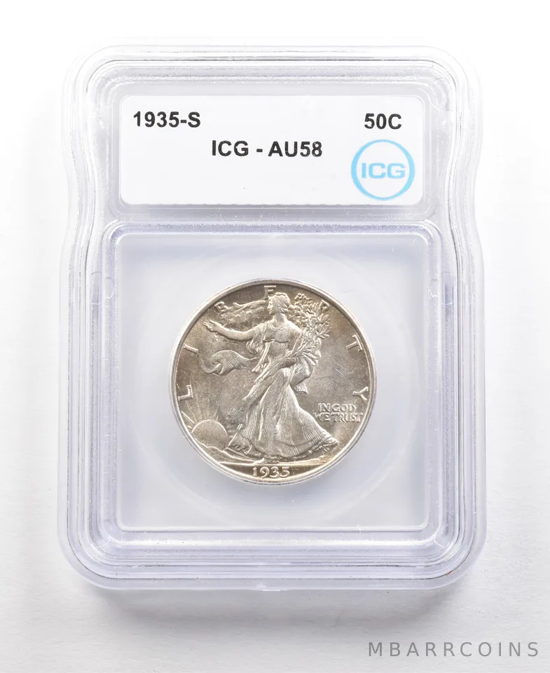 1935-S Walking Liberty Half Dollar AU58 ICG *6302