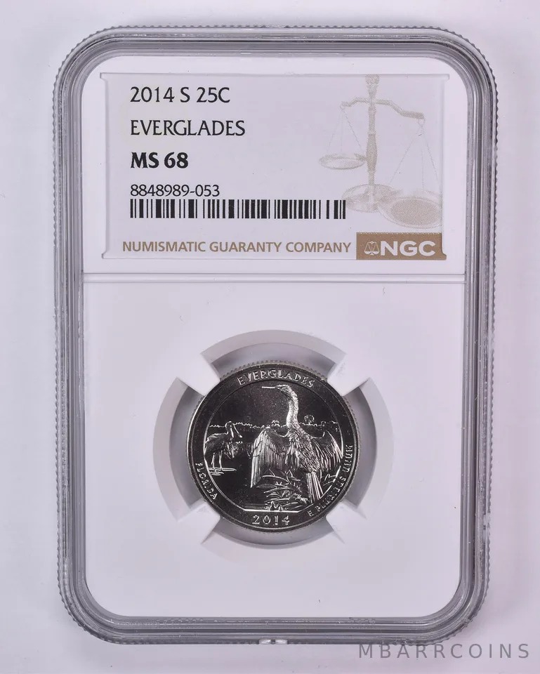 2014-S Washington Quarter ATB Everglades MS68 NGC
