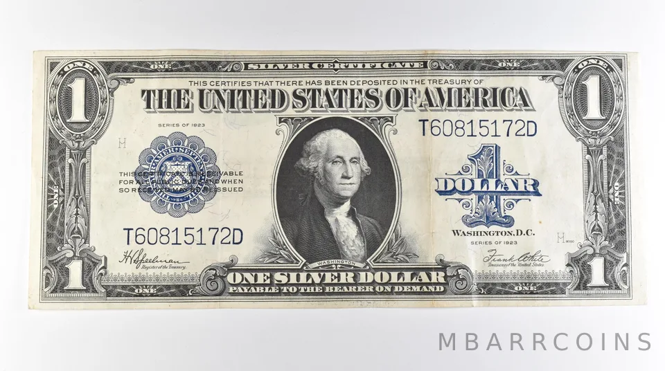 1923 $1 Silver Certificate Large Note Blue Seal FR#237 *0765