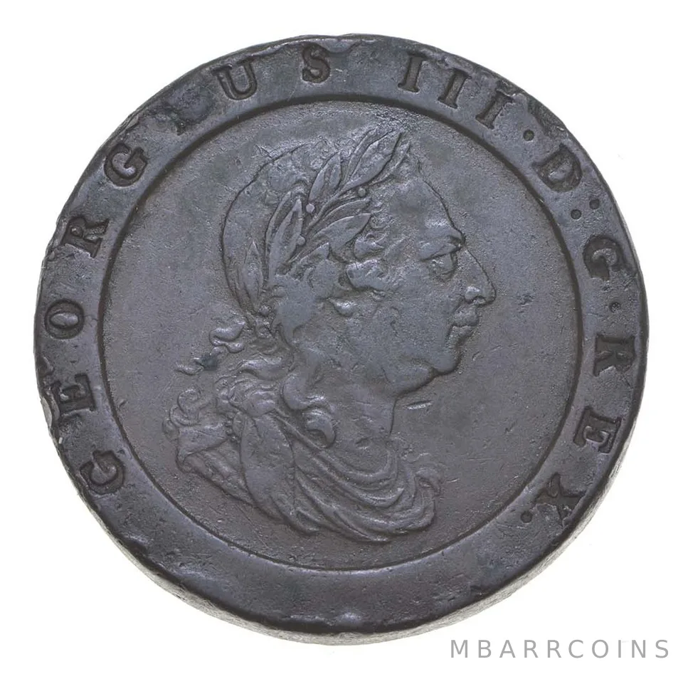 1797 United Kingdom 2 Pence Great Britain Cartwheel a5127