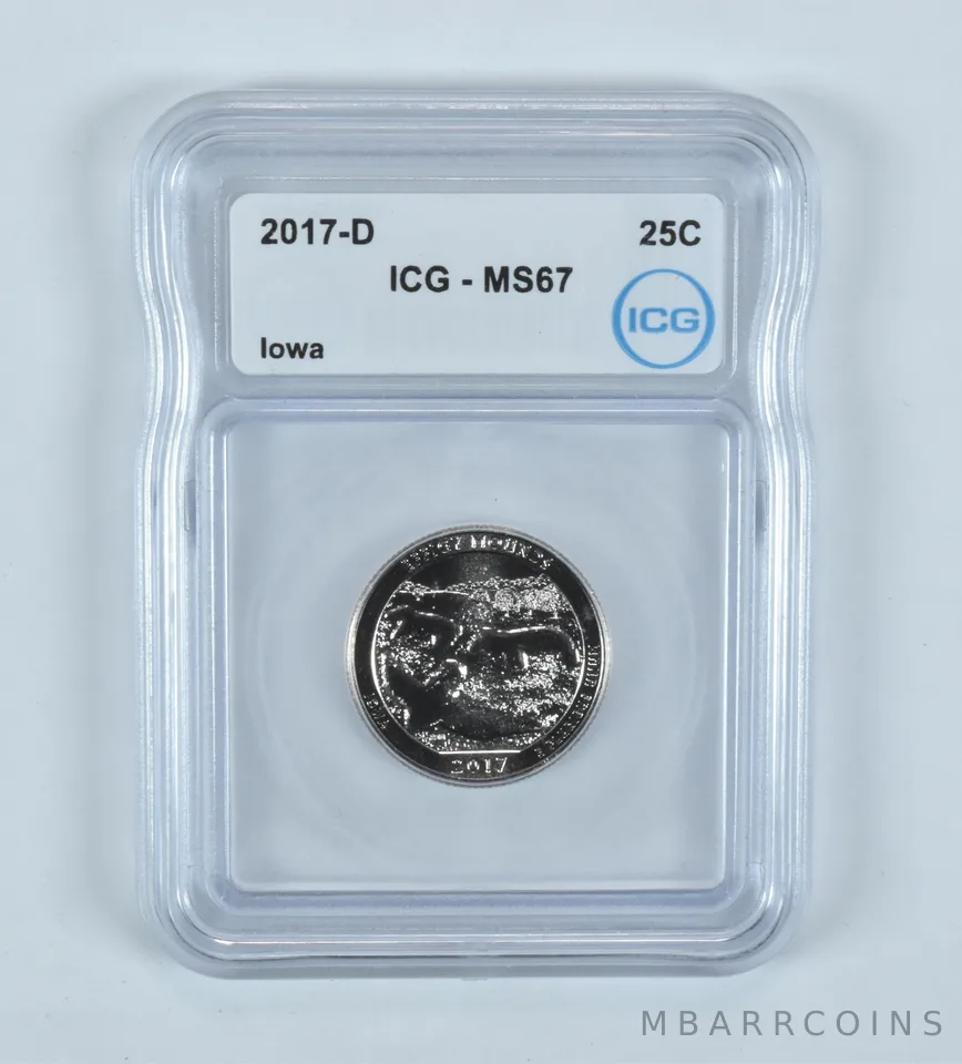 2017-D Washington Quarter ATB Effigy Mounds MS67 ICG