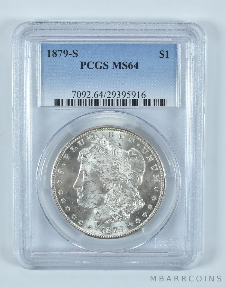1879-S Morgan Silver Dollar MS64 PCGS Blue Label