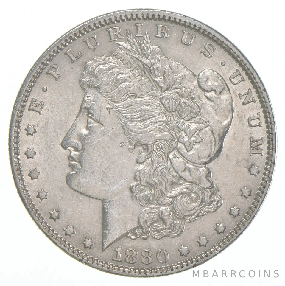 AU+ 1880-O Morgan Silver Dollar (1 coin)
