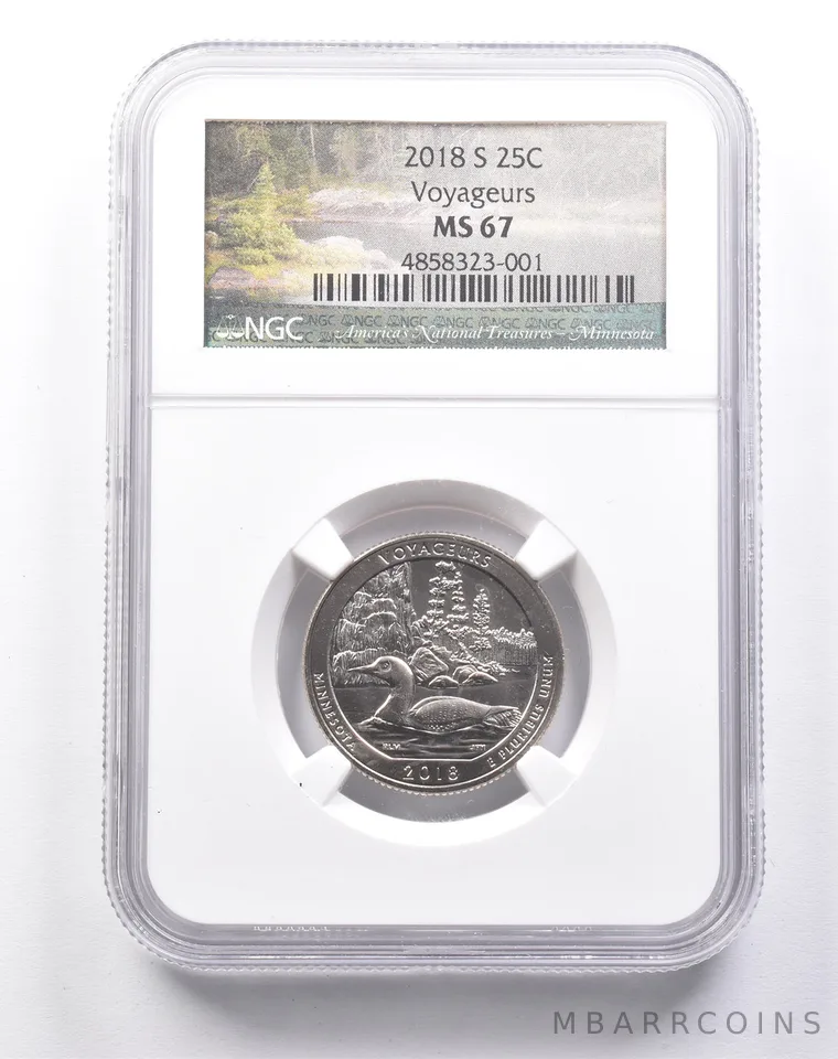 MS67 2018-S Washington Quarter Voyageurs NGC *6159