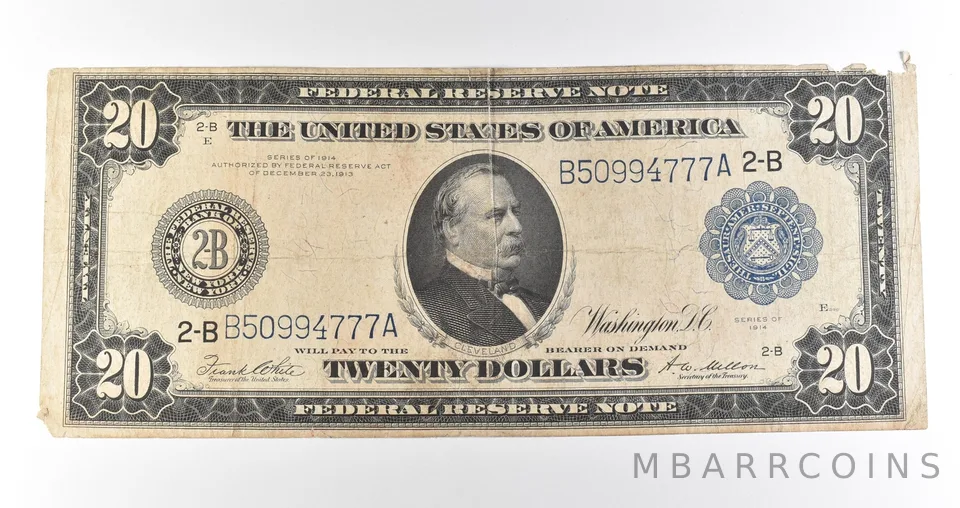 1914 $20 New York NY FRN Blue Seal Large Note Fr#971a *4703