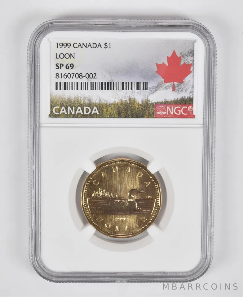 1999 Canada 1 Dollar Loon SP69 NGC Canada Label