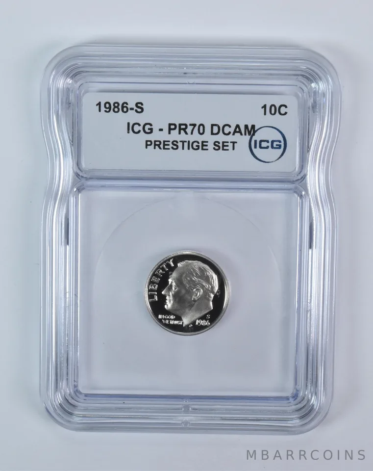 1986-S Roosevelt Dime Prestige Set PR70 DCAM ICG
