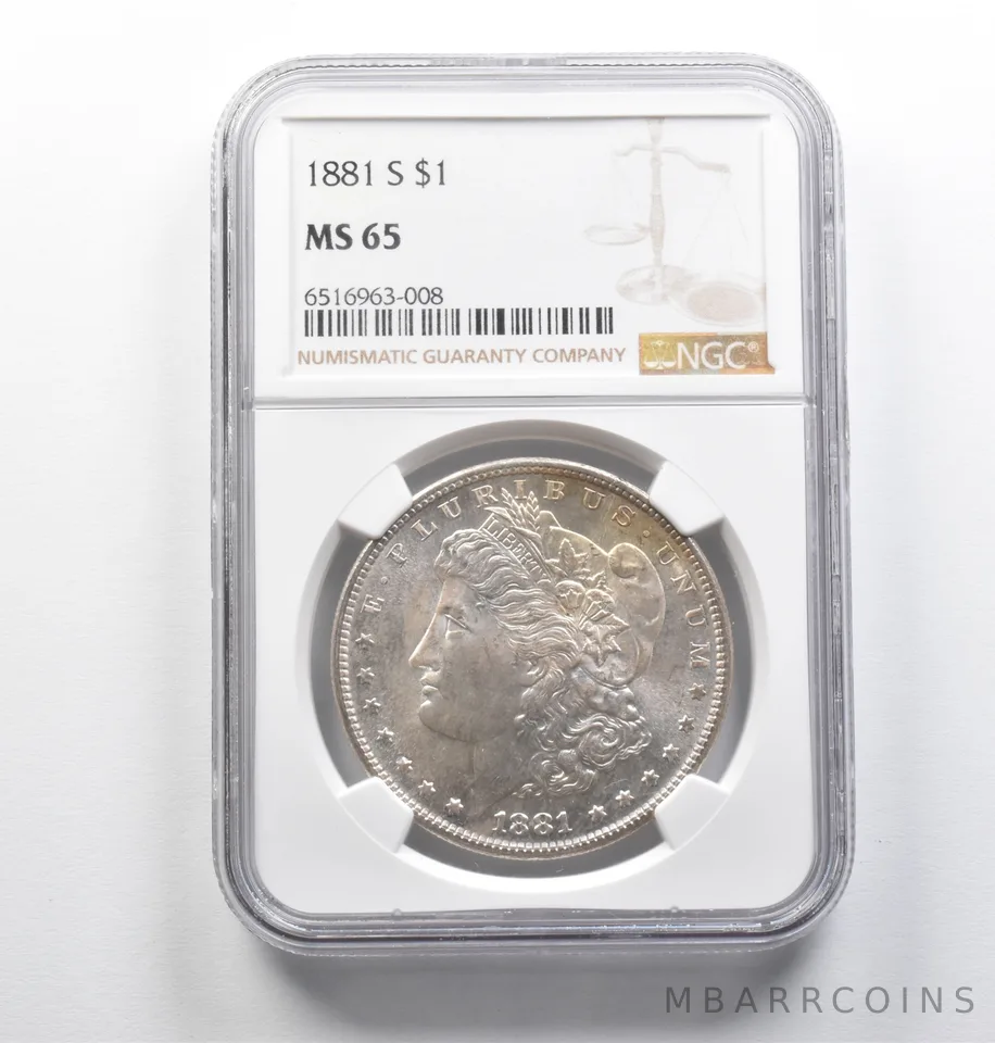 MS65 1881-S Morgan Silver Dollar NGC a0876
