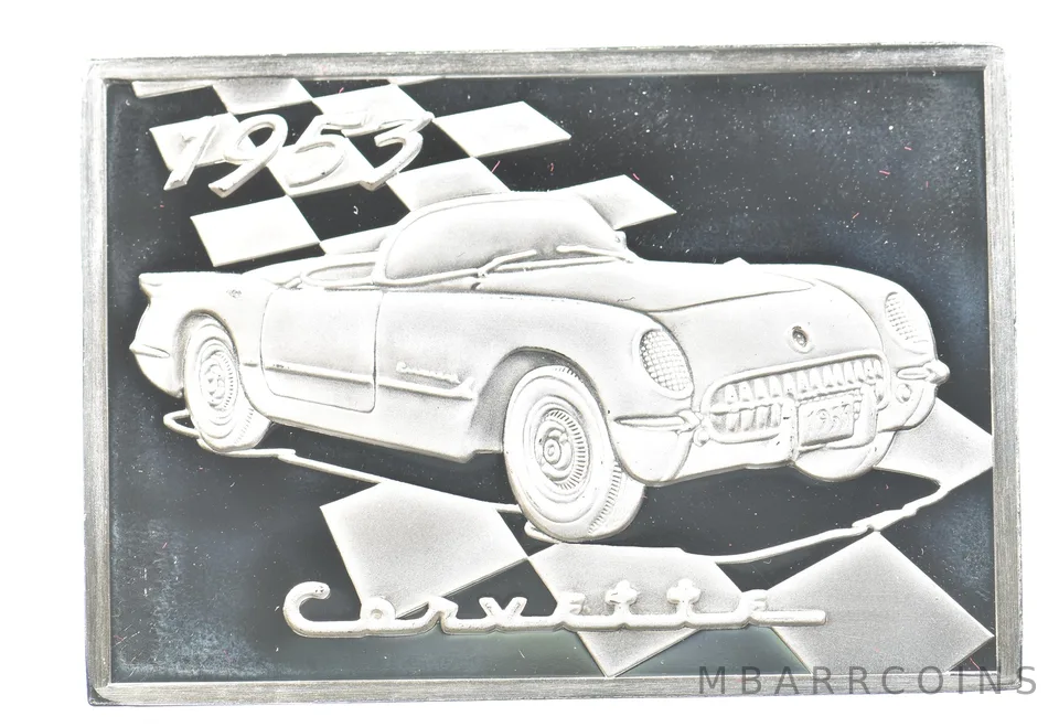 1953 Corvette Silver Art Bar Vintage Car *3266