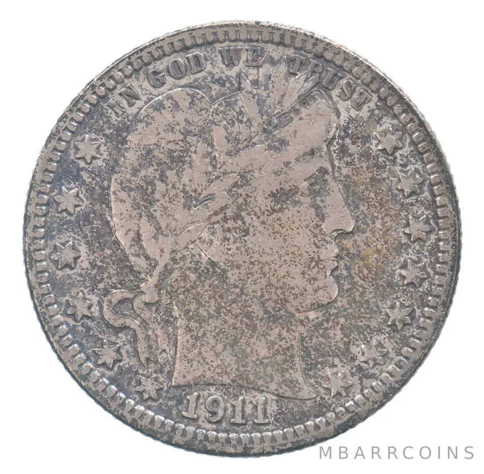 1911 Barber Quarter Beautiful Tone *8796