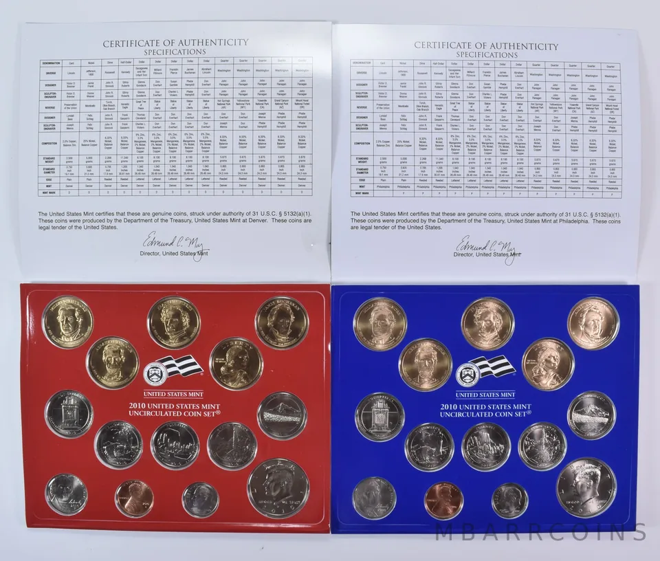 2010 Mint Set with Unc Coins in Original Packaging (28 coins)