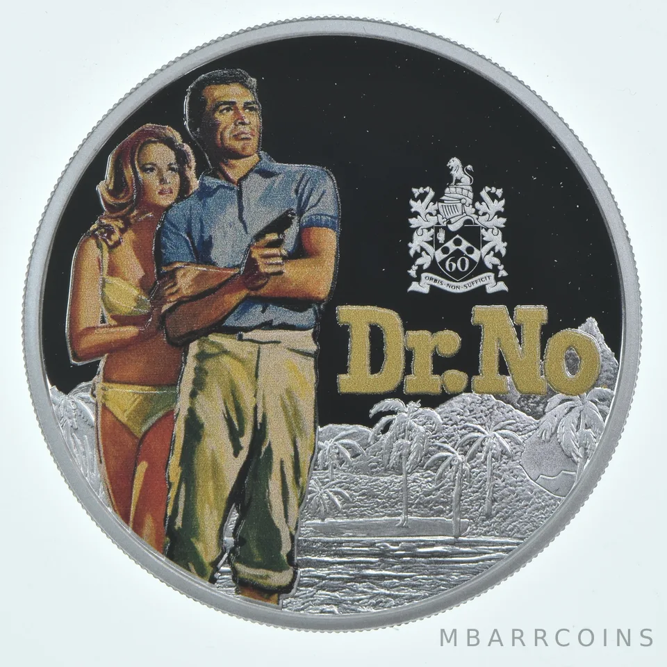 2022 Tuvalu 1 Dollar Silver Dr No 1 Oz Silver