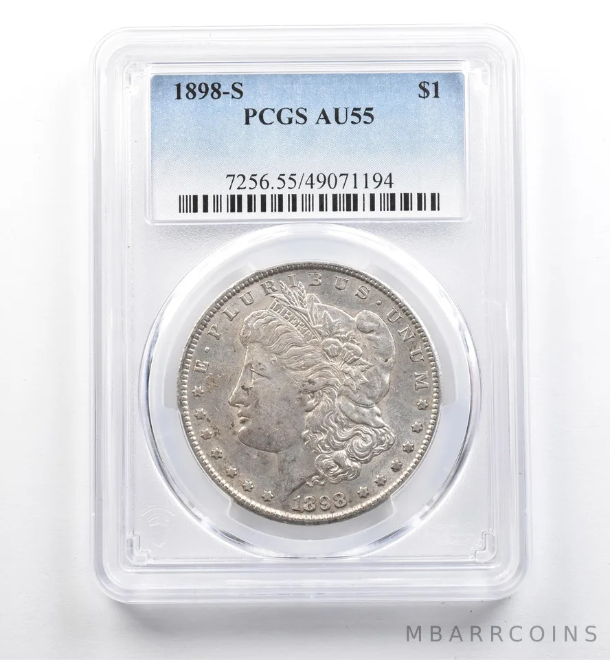 1898-S Morgan Silver Dollar AU55 PCGS *9921