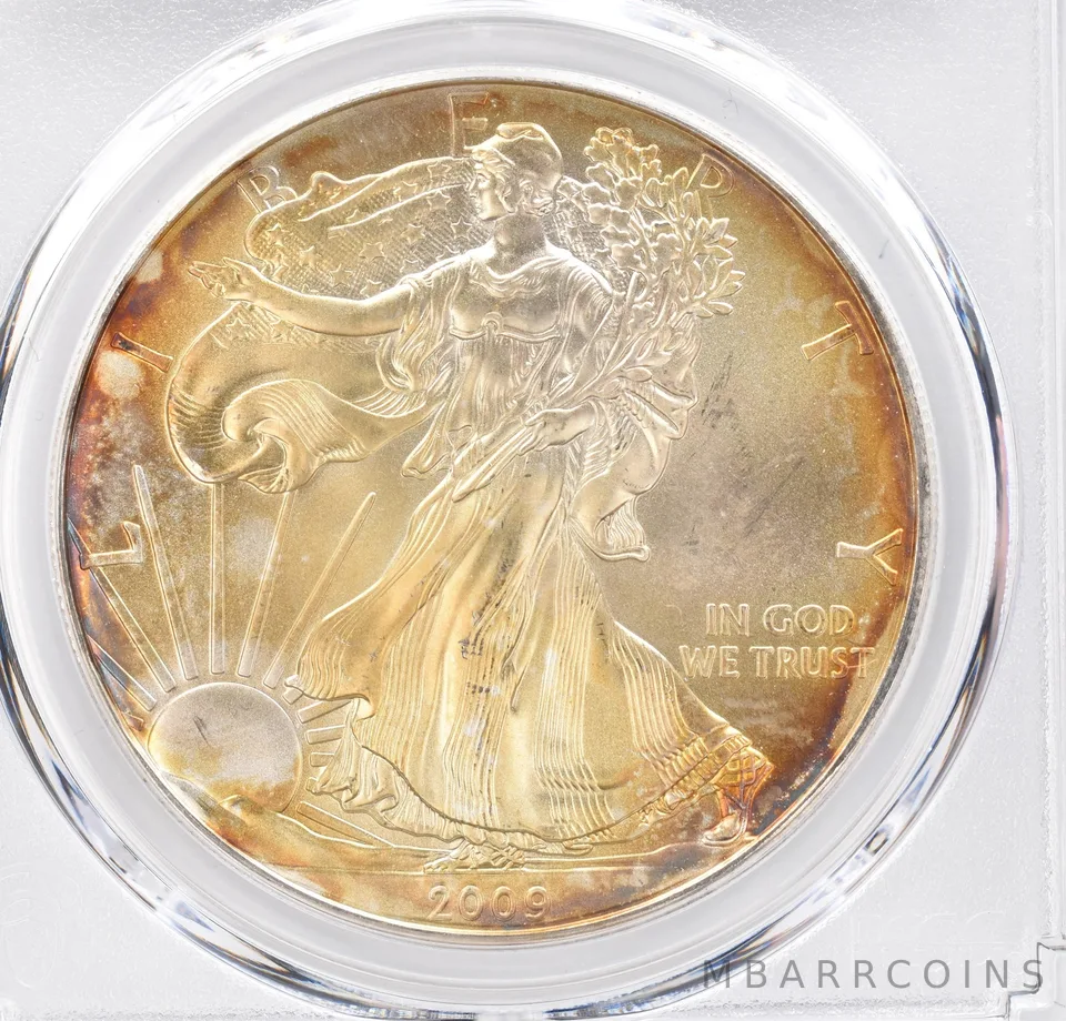 2009 American Silver Eagle MS68 PCGS Beautiful Tone *1255