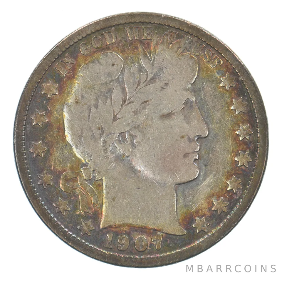 1907-D Barber Half Dollar Beautiful Tone *9554